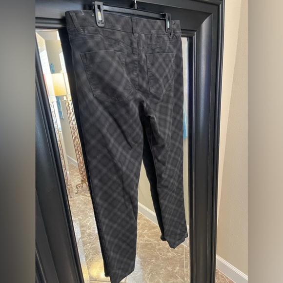 Wit & Wisdom Ab-Solution Black Plaid Denim Jeans Size 12 - Picture 6 of 9
